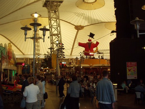 Inside the Skyline (built over the site of the old outdoor pool)