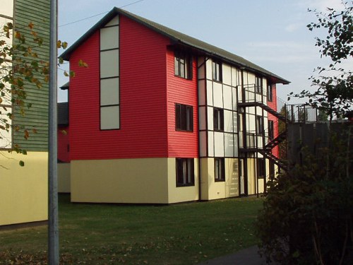 1980s chalets on site of old tennis courts