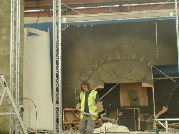 The Old Skyline Stage Being Dismantled