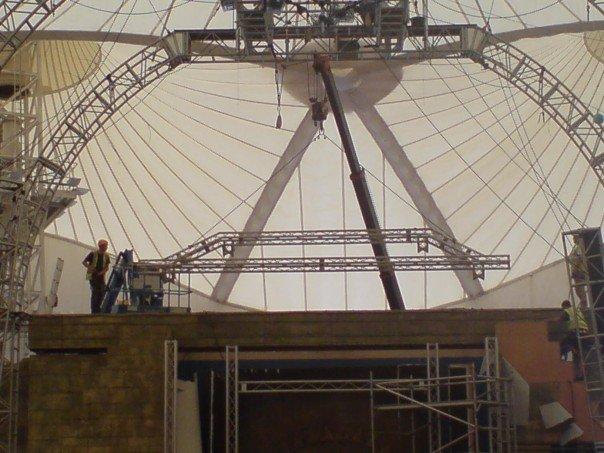 The Old Skyline Stage Being Dismantled