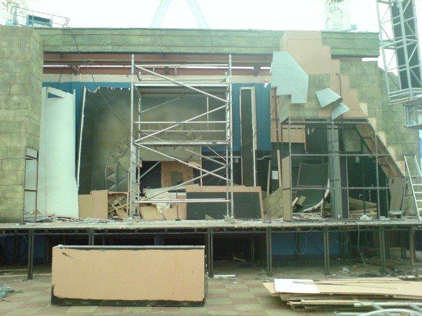 The Old Skyline Stage Being Dismantled