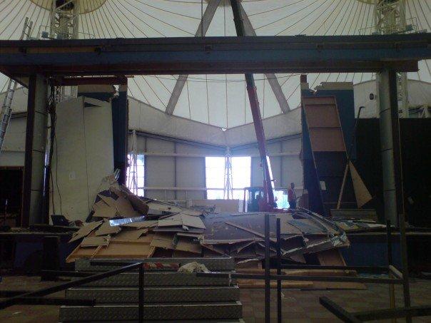 The Old Skyline Stage Being Dismantled