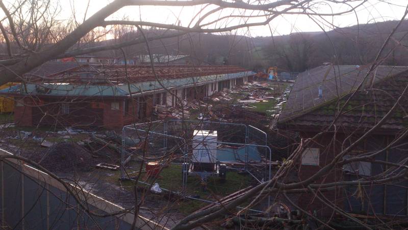 Minehead Sunset Wharf Demolition, Decemer 2013