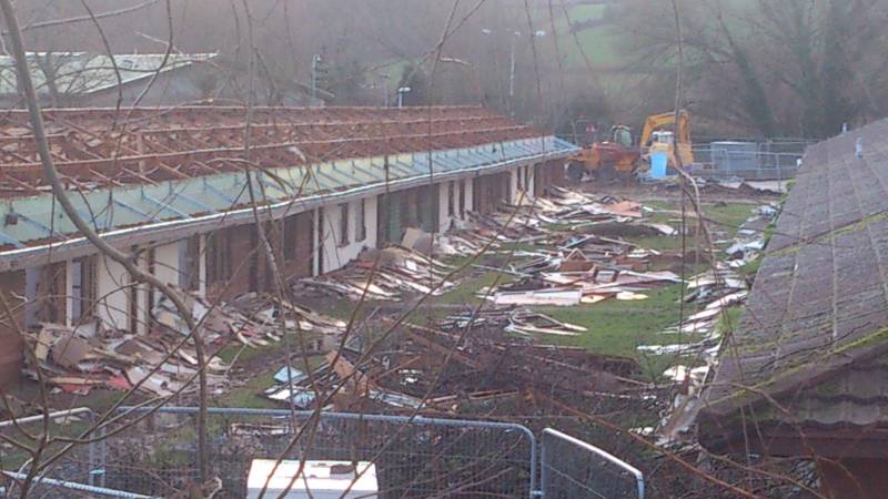 Minehead Sunset Wharf Demolition, Decemer 2013