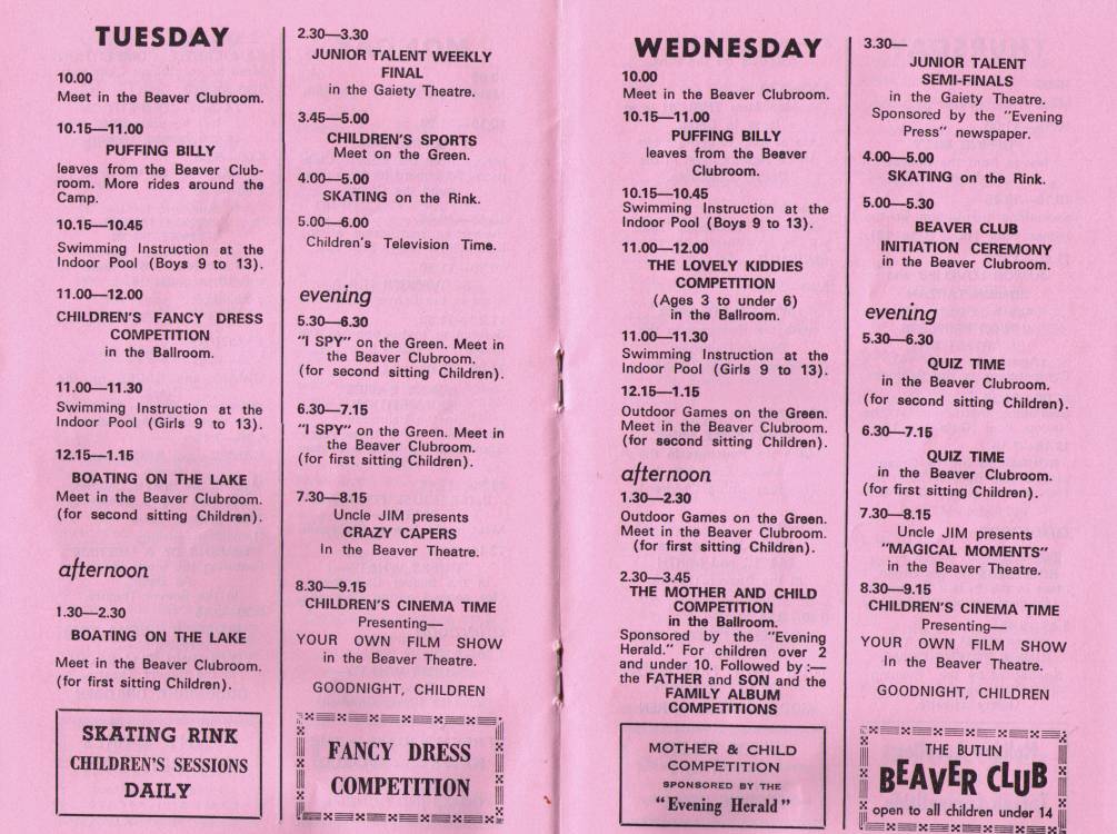 Children's - Tuesday & Wednesday