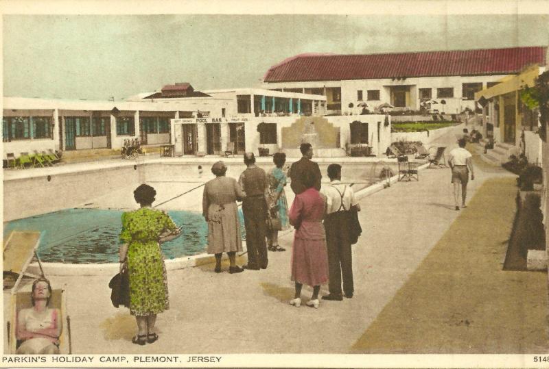 Parkin's Holiday Camp, Plemont, Jersey Postcard