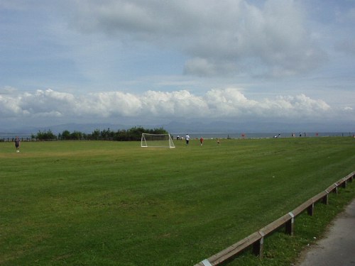 Sports field by beach (original feature)