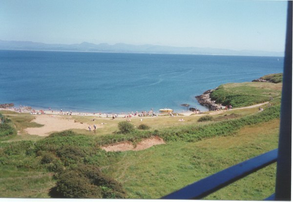 View from the chairlift overlooking the bay