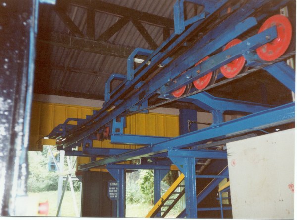 Inside the main chairlift station