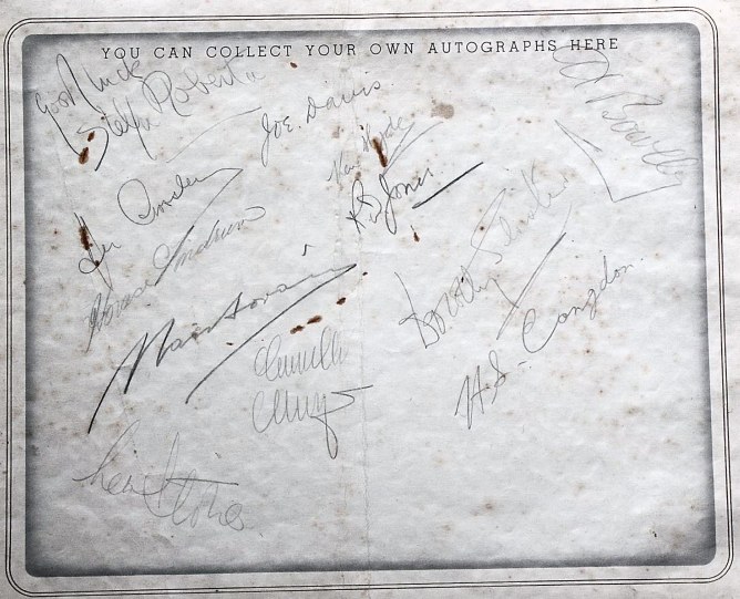 Redcoat autographs 1930s