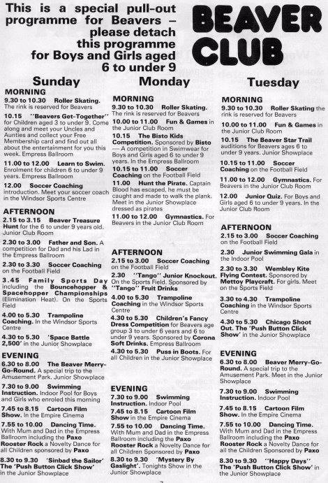 Beaver Club - Sunday to Tuesday