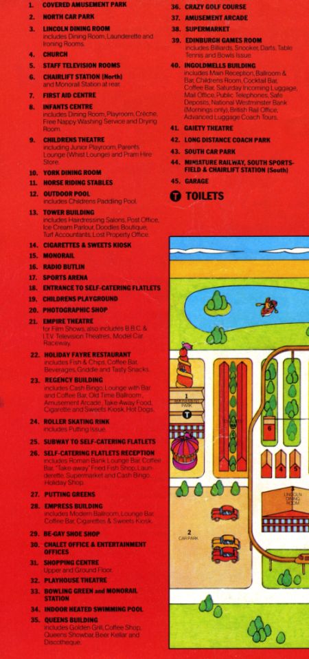 Key to Skegness Map 1975