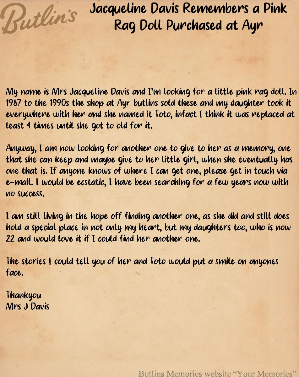 Jacqueline Davis Memories