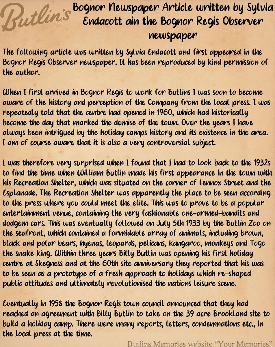 Sylvia Endacott Story